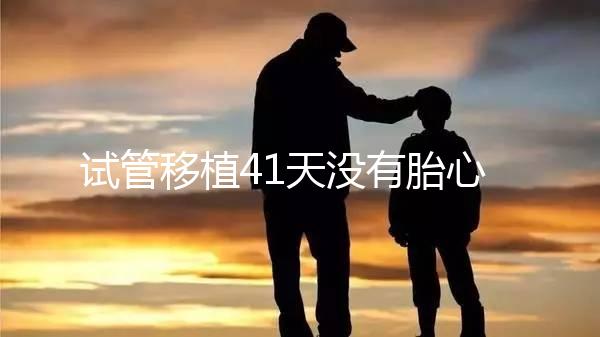 試管移植41天沒有胎心胎芽？出現這些癥狀小心胎停育